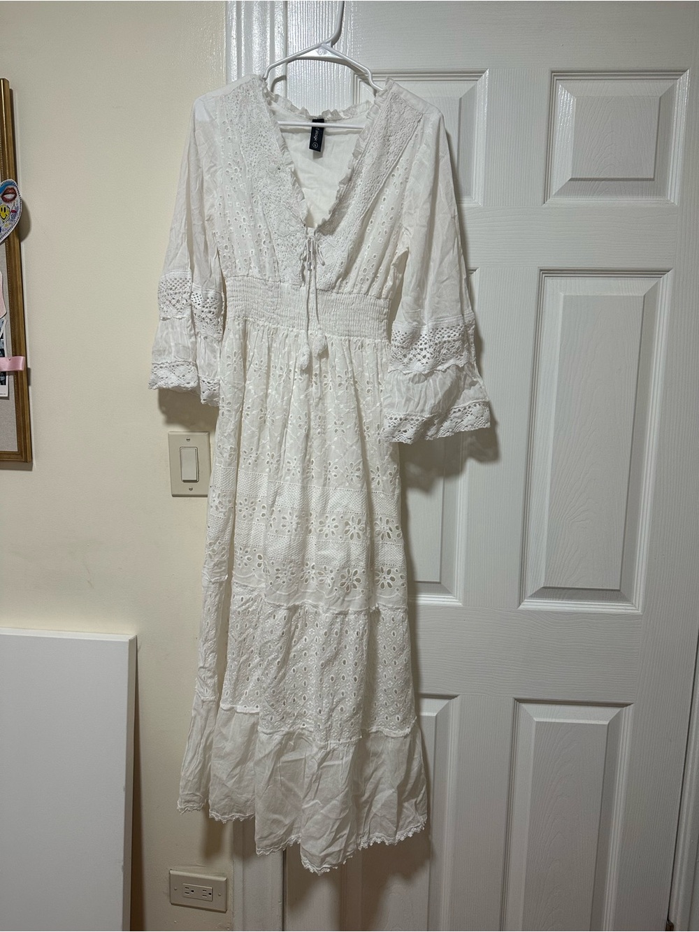 White Eyelet Maxi Dress